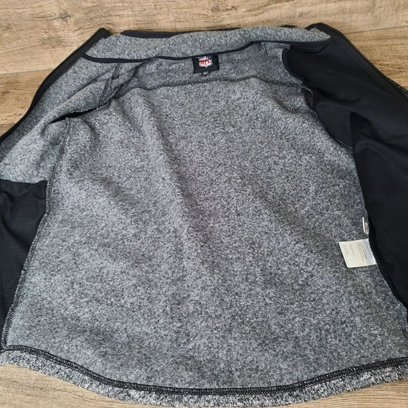 GIII Apparel AZ Cardinals Full Zip Womens SM Black Heather Gray Knit Zip Pockets - Picture 5 of 10